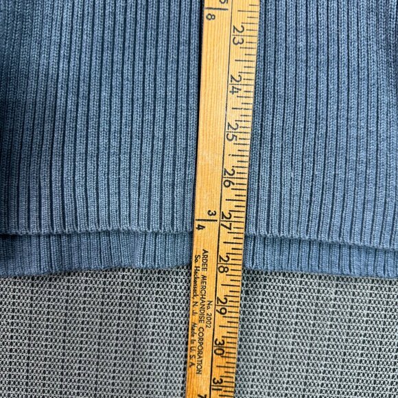 Guide Series mens XLT Ribbed Pullover Sweater With Elbow Patches Blue/Brown - Picture 5 of 6